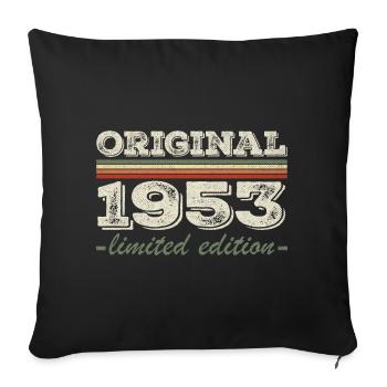 Legend since 1953 Born 1953 Birthday 1953 - Sofa pillowcase 17,3'' x 17,3'' (45 x 45 cm) - black - Front