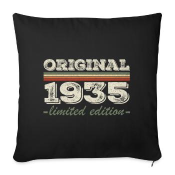 Legend since 1935 Born 1935 Birthday 1935 - Sofa pillowcase 17,3'' x 17,3'' (45 x 45 cm) - black - Front
