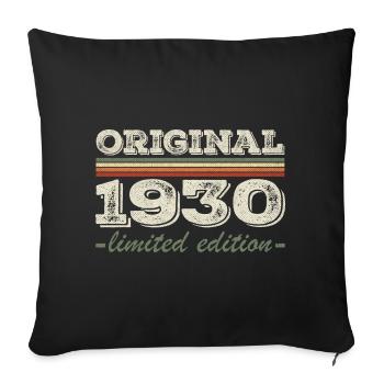 Legend since 1930 Born 1930 Birthday 1930 - Sofa pillowcase 17,3'' x 17,3'' (45 x 45 cm) - black - Front
