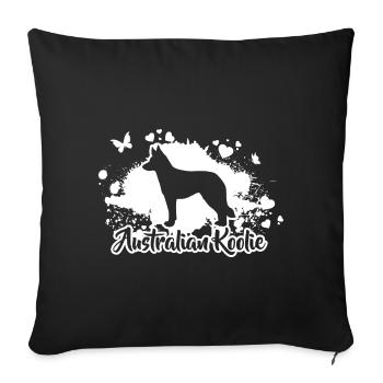 Australian Koolie Dogs Dog Breed Wilsigns - Sofa pillowcase 17,3'' x 17,3'' (45 x 45 cm) - black - Front