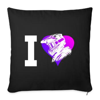 VTT VTT Hommes Cyclisme VTT - Housse de coussin décorative 45 x 45 cm - noir - Devant