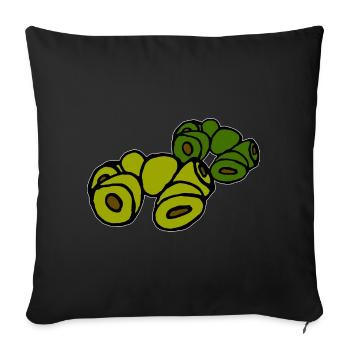 various olives - Sofa pillowcase 17,3'' x 17,3'' (45 x 45 cm) - black - Front