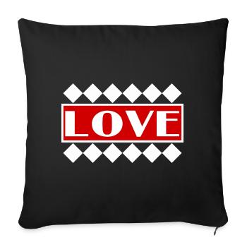 LIEBE. PAAR. ICH HABE GERADE GEHEIRATET. Junggesellinnenabschied. VALENTINSTAG. - Sofakissenbezug 45 x 45 cm - Schwarz - Vorne