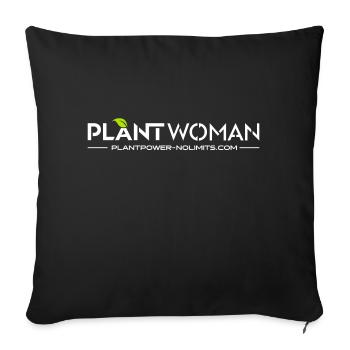 Femme Plante | Puissance de l’usine sans limites - Housse de coussin décorative 45 x 45 cm - noir - Devant