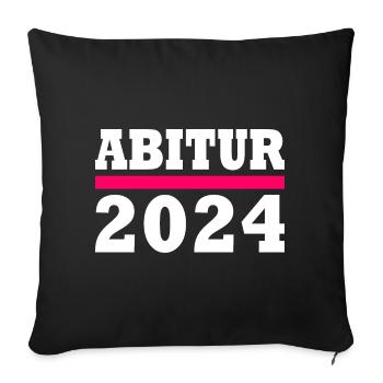 Abitur 2024 - Sofakissenbezug 45 x 45 cm - Schwarz - Vorne