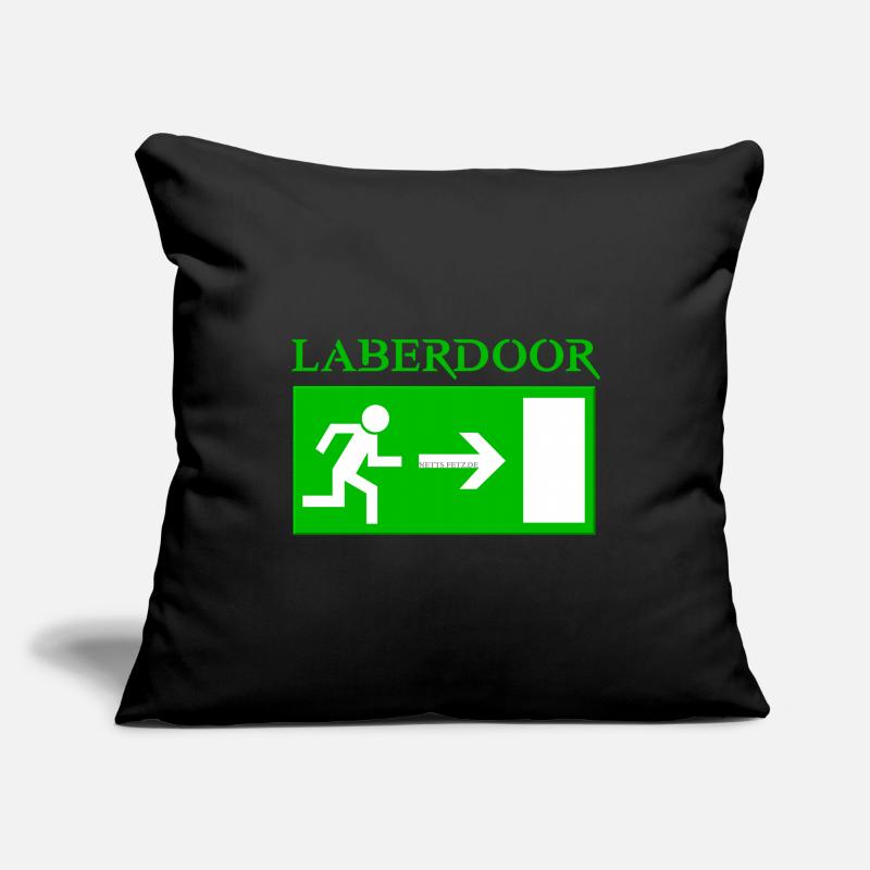 Laberdoor, Labrador, small talk not welcome Sofa pillowcase 17,3'' x 17,3'' (45 x 45 cm)