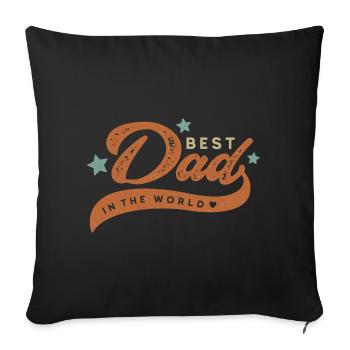 Dad Sayings and Jokes - My Father the Superhero - Sofa pillowcase 17,3'' x 17,3'' (45 x 45 cm) - black - Front