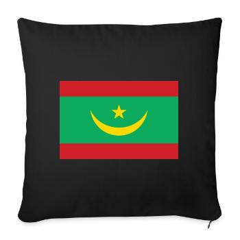 Mauritania Flag - Sofa pillowcase 17,3'' x 17,3'' (45 x 45 cm) - black - Front