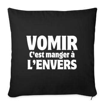 faire la fête, fête du bac, fiesta - Housse de coussin décorative 45 x 45 cm - noir - Devant