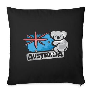 Australia Koala Comic Bear Nature Animal Logo Cartoon - Sofa pillowcase 17,3'' x 17,3'' (45 x 45 cm) - black - Front