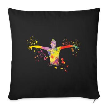 Artistic Swim Team Synchronschwimmen - Sofakissenbezug 45 x 45 cm - Schwarz - Vorne