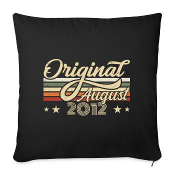 August 2012 Birthday August 2012 - Original 2012 - Sofa pillowcase 17,3'' x 17,3'' (45 x 45 cm) - black - Front