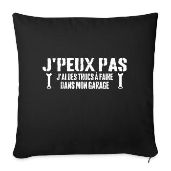 I Have Stuff To Do In My DIY Garage - Sofa pillowcase 17,3'' x 17,3'' (45 x 45 cm) - black - Front