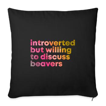Beaver - Sofa pillowcase 17,3'' x 17,3'' (45 x 45 cm) - black - Front
