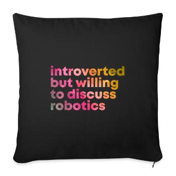 Robotics - Sofa pillowcase 17,3'' x 17,3'' (45 x 45 cm) - black - Front