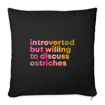 Ostrich - Sofa pillowcase 17,3'' x 17,3'' (45 x 45 cm) - black - Front
