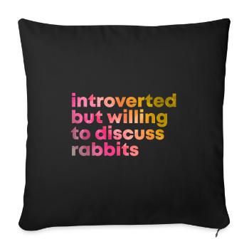 Rabbit - Sofa pillowcase 17,3'' x 17,3'' (45 x 45 cm) - black - Front