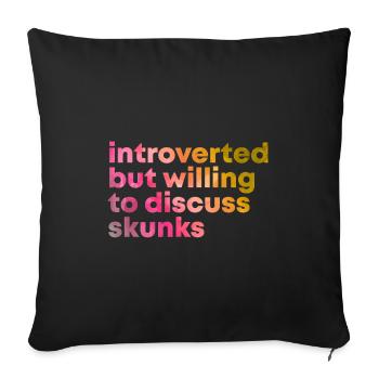 mouffette - Housse de coussin décorative 45 x 45 cm - noir - Devant