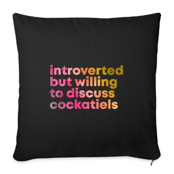 calopsitte - Housse de coussin décorative 45 x 45 cm - noir - Devant