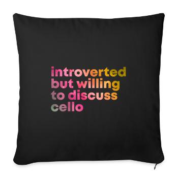 Cello - Sofa pillowcase 17,3'' x 17,3'' (45 x 45 cm) - black - Front