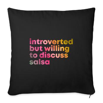salsa - Housse de coussin décorative 45 x 45 cm - noir - Devant