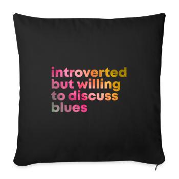 Blues - Sofa pillowcase 17,3'' x 17,3'' (45 x 45 cm) - black - Front