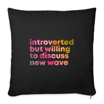 new wave - Housse de coussin décorative 45 x 45 cm - noir - Devant