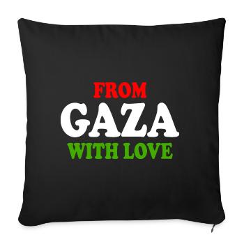 From gaza with love - Sofa pillowcase 17,3'' x 17,3'' (45 x 45 cm) - black - Front