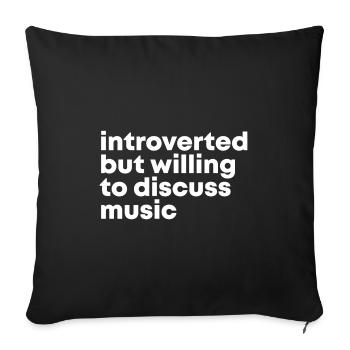 Music - Sofa pillowcase 17,3'' x 17,3'' (45 x 45 cm) - black - Front