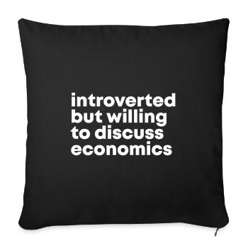 économie - Housse de coussin décorative 45 x 45 cm - noir - Devant