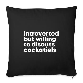 calopsitte - Housse de coussin décorative 45 x 45 cm - noir - Devant