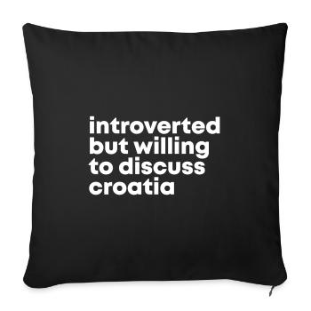 Croatia - Sofa pillowcase 17,3'' x 17,3'' (45 x 45 cm) - black - Front
