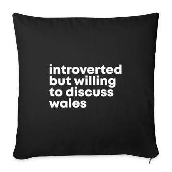 Pays de Galles - Housse de coussin décorative 45 x 45 cm - noir - Devant