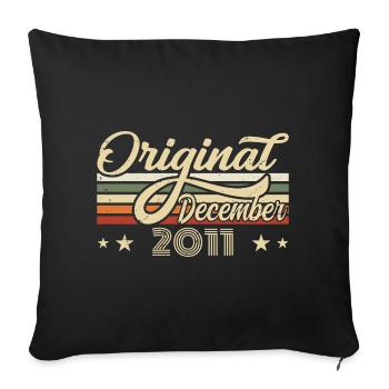 December 2011 - Birthday Gift December 2011 - Sofa pillowcase 17,3'' x 17,3'' (45 x 45 cm) - black - Front