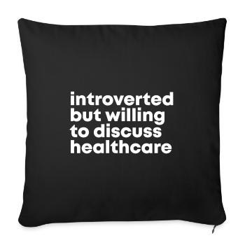 Soins de santé Santé Santé - Housse de coussin décorative 45 x 45 cm - noir - Devant