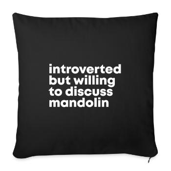 Mandolin - Sofa pillowcase 17,3'' x 17,3'' (45 x 45 cm) - black - Front