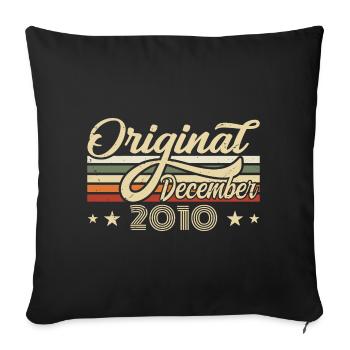 Décembre 2010 - Cadeau d’anniversaire Décembre 2010 - Housse de coussin décorative 45 x 45 cm - noir - Devant
