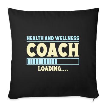 Fitness Motivation Bodybuilder Health Coach Gym - Sofakissenbezug 45 x 45 cm - Schwarz - Vorne