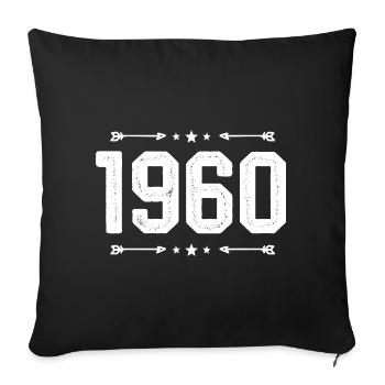 Vintage 1960's Vintage 65th Birthday 1960's - Sofa pillowcase 17,3'' x 17,3'' (45 x 45 cm) - black - Front