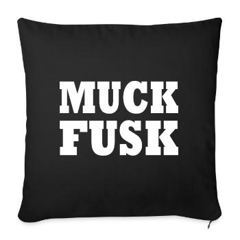 Muck fusk - Housse de coussin décorative 45 x 45 cm - noir - Devant