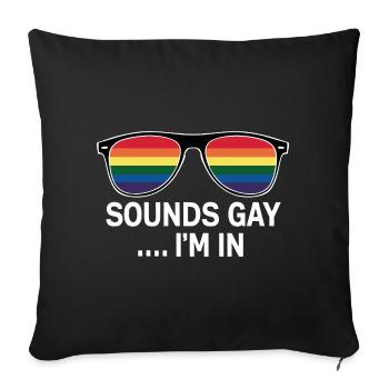 Déclaration de fierté amusante - Housse de coussin décorative 45 x 45 cm - noir - Devant