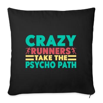 Running Crazy Runners Marathon Runner - Sofakissenbezug 45 x 45 cm - Schwarz - Vorne