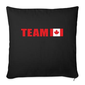 Support-Team Kanada - Sofakissenbezug 45 x 45 cm - Schwarz - Vorne