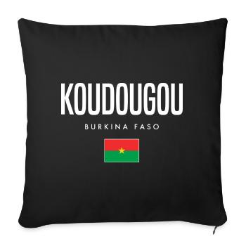 Koudougou Burkina Faso - Housse de coussin décorative 45 x 45 cm - noir - Devant