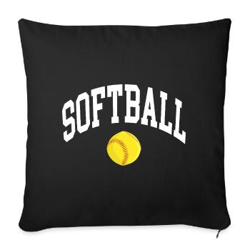 Softball - Housse de coussin décorative 45 x 45 cm - noir - Devant