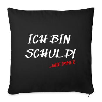 C’est ma faute... comme toujours le dit design - Housse de coussin décorative 45 x 45 cm - noir - Devant