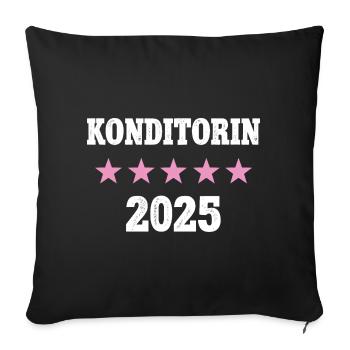Pastry Chef 2025 New Job Work Training Apprenticeship - Sofa pillowcase 17,3'' x 17,3'' (45 x 45 cm) - black - Front