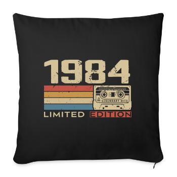 Legends 1984 Vintage 1984 Jubilee 1984 vintage - Sofa pillowcase 17,3'' x 17,3'' (45 x 45 cm) - black - Front