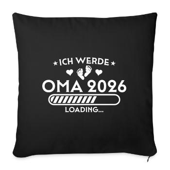 I'm going to be a grandma 2026 - Pregnancy announcement - Sofa pillowcase 17,3'' x 17,3'' (45 x 45 cm) - black - Front
