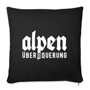 Crossing the Alps 2026 - Hiking - Sofa pillowcase 17,3'' x 17,3'' (45 x 45 cm) - black - Front